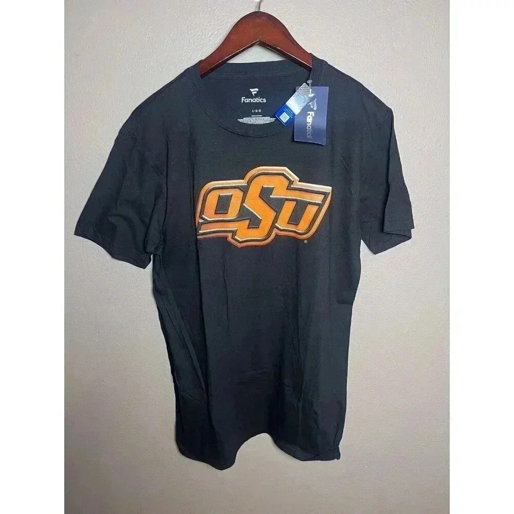 Oklahoma State Cowboys Logo T-Shirt - Black - Large - NWT